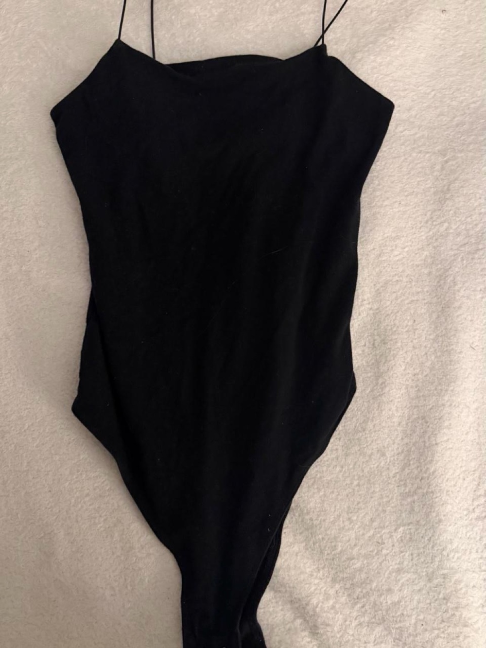 Black Spaghetti Strap Bodysuit